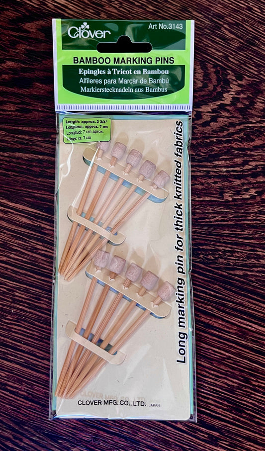 Clover Bamboo Marking Pins